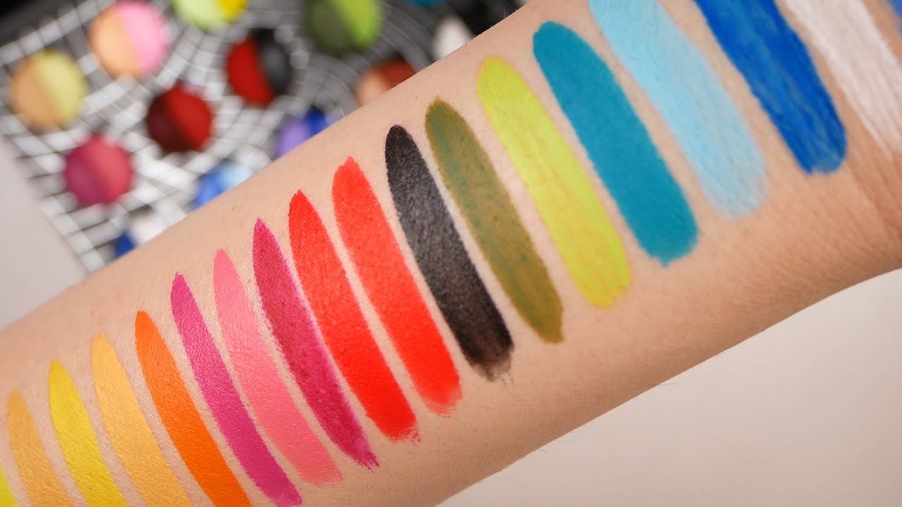 Glisten Cosmetics Split Wet Liners Palette Builder Live Swatches