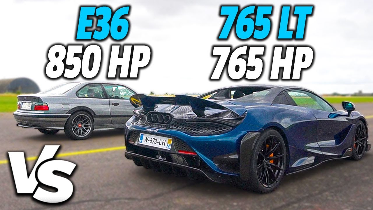 BMW E36 850 HP (DKG) VS MCLAREN 765 LT ! 😱 DRAG RACE