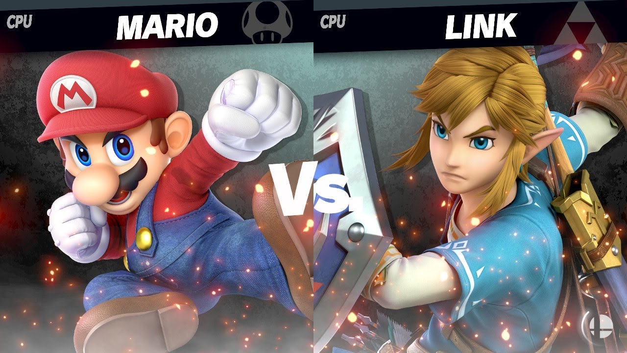 Mario vs Link! Super Smash Bros Ultimate! CPU Legends Tournament!