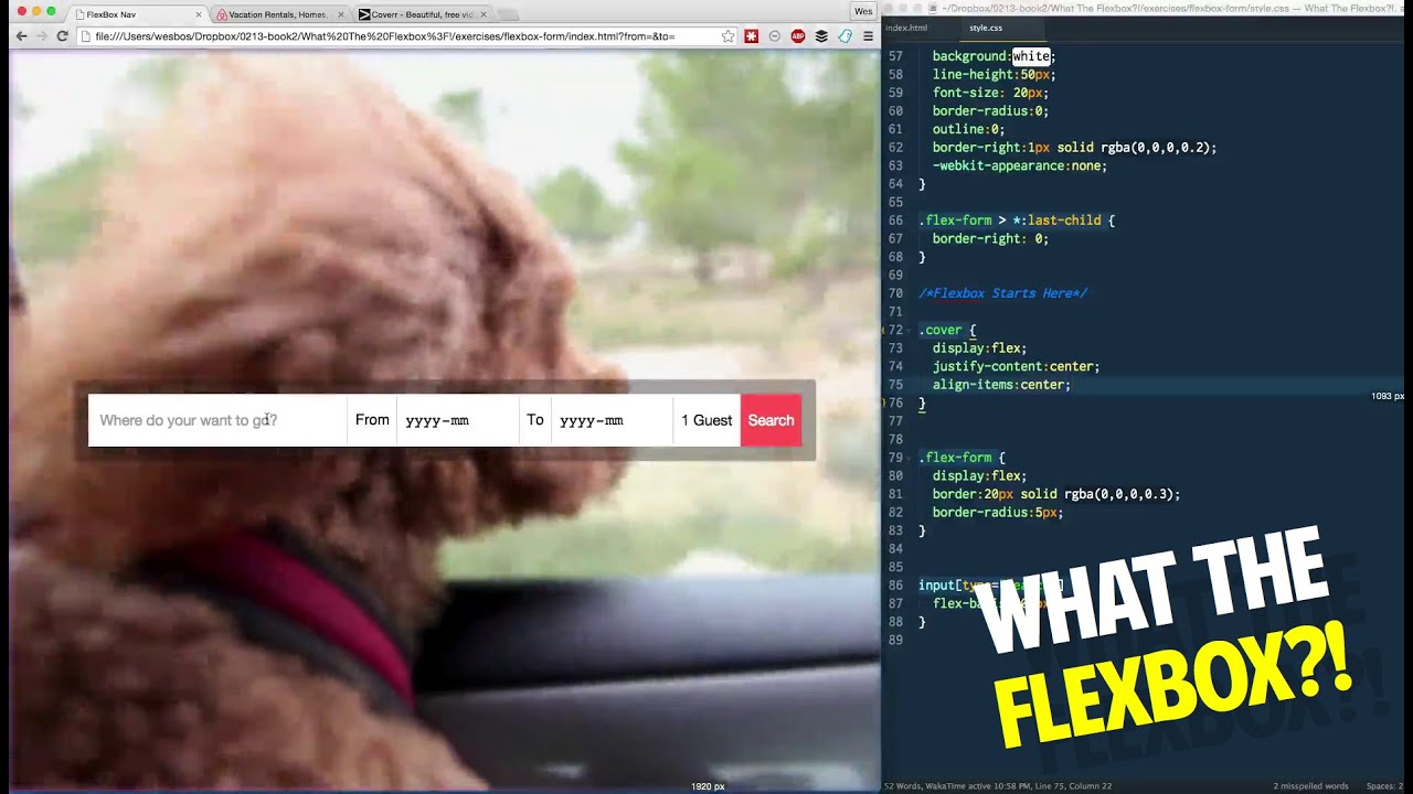 Flexbox single line form! - Tutorial 19 of 20 💪