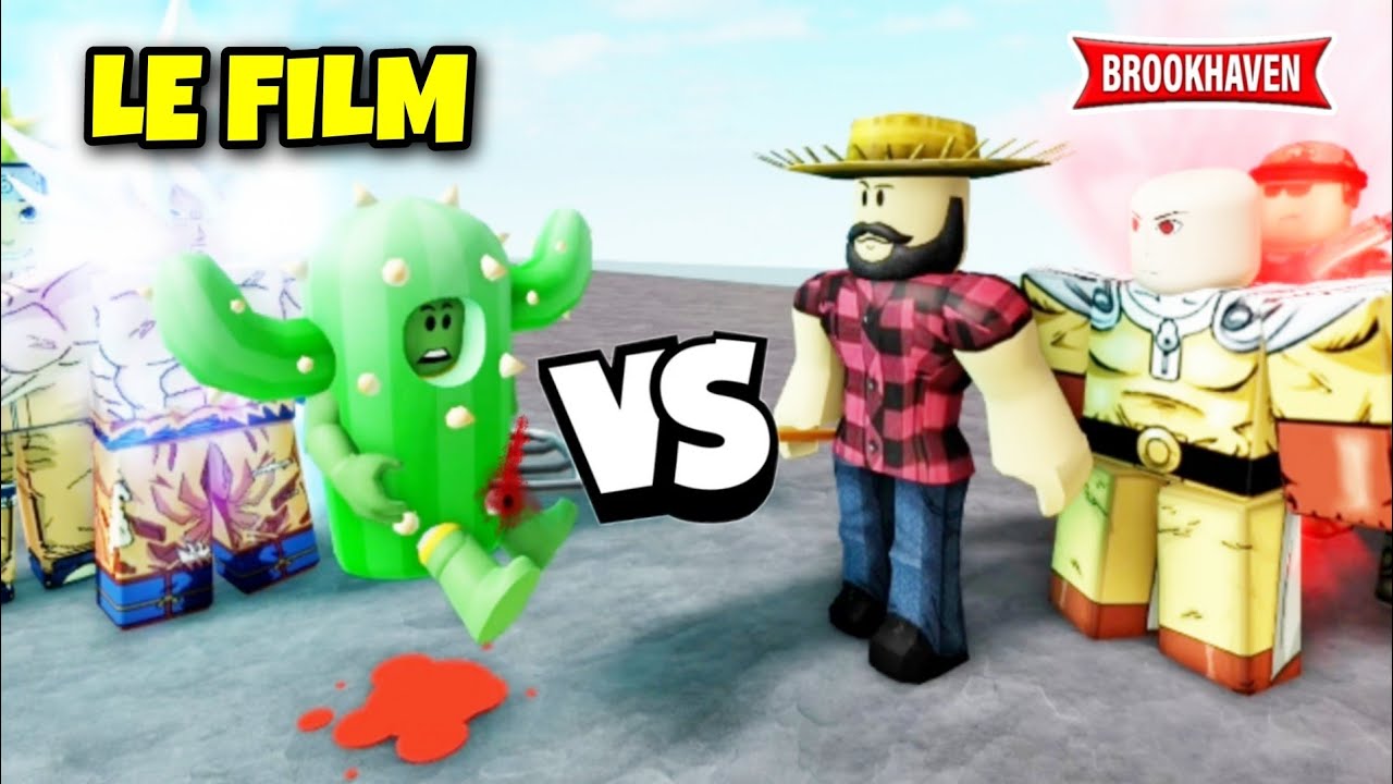 (LE FILM) CACTUS CONTRE SAITAMA ET LES JARDINIERS ! ROBLOX - BROOKHAVEN