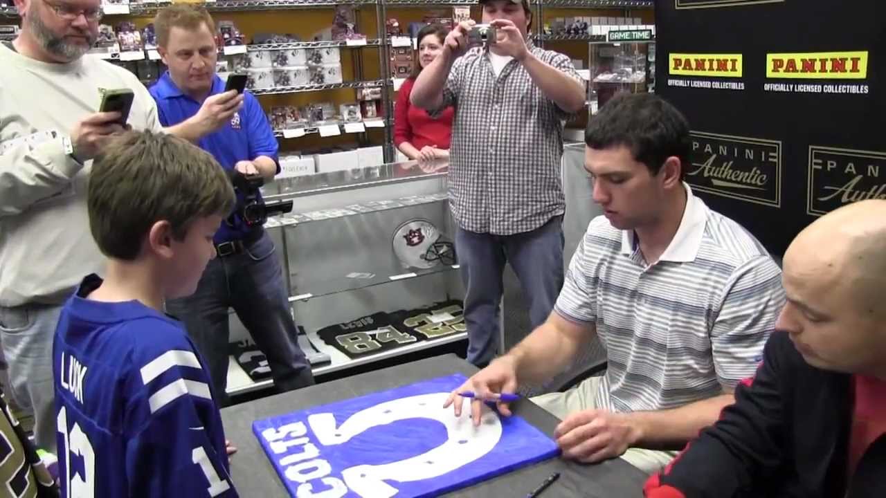 Behind the Scenes at Andrew Luck's First Public Signing with Panini Authentic