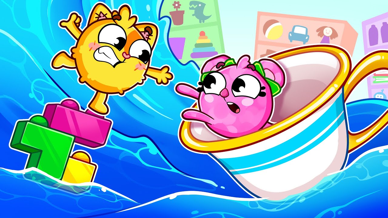 Flood in Toy Land! 🏰💧 Toy Heroes Needed! 🦸️ Kids Songs 🧸 Muffin Socks