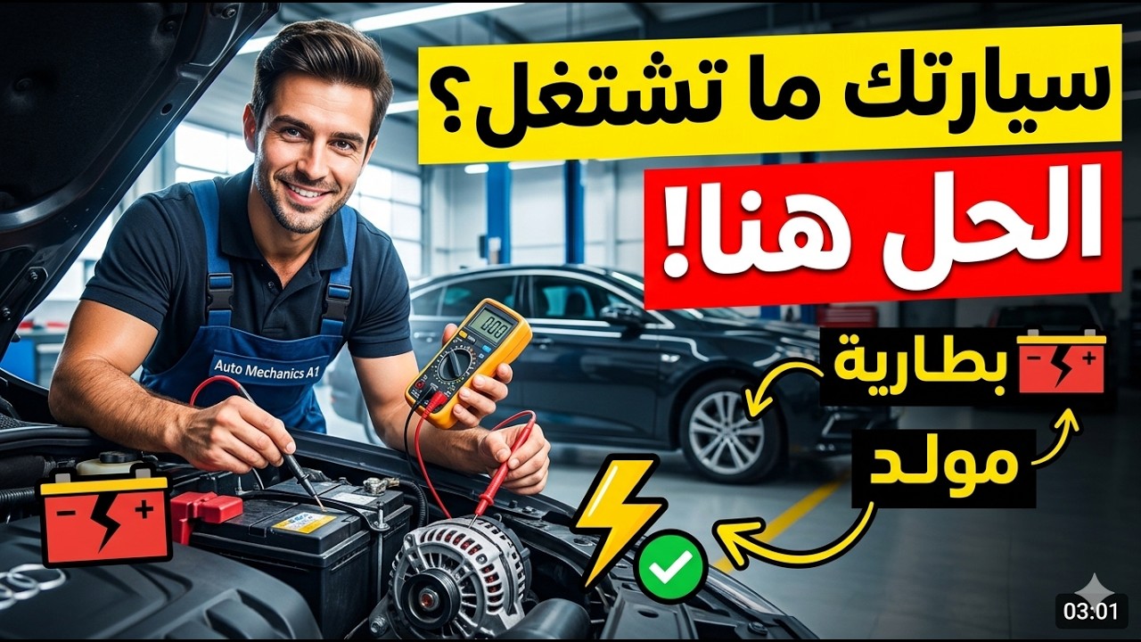 اختبار بطارية و مولد السيارة التي لا تشتغل