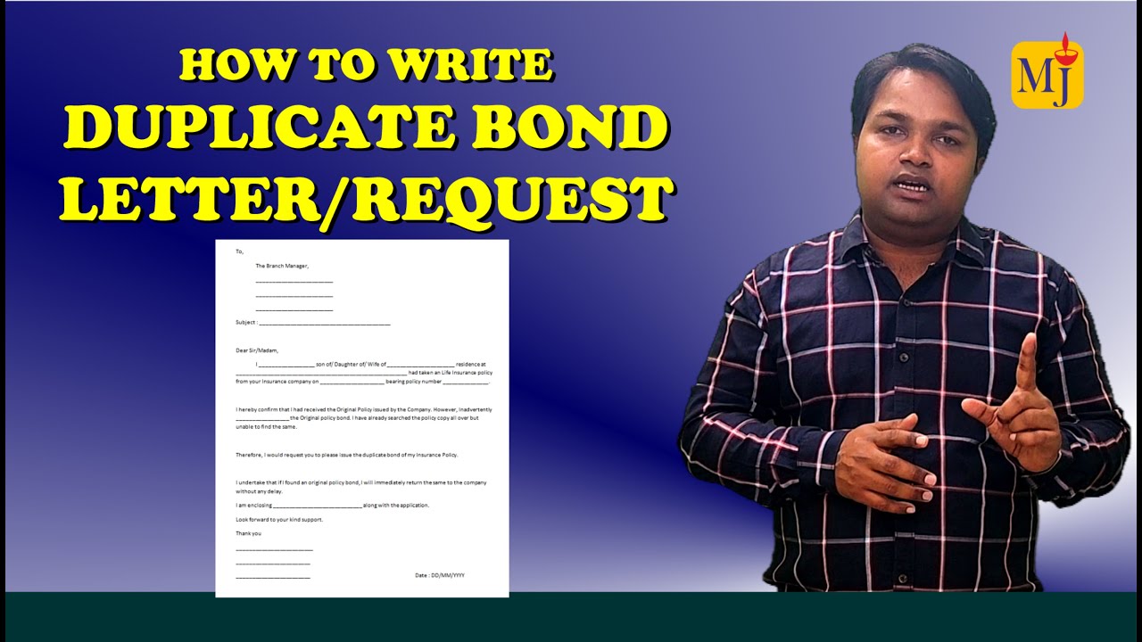 How to Write Letter for Duplicate LIC bond I LIC Duplicate Bond Process I Complete Details in Hindi
