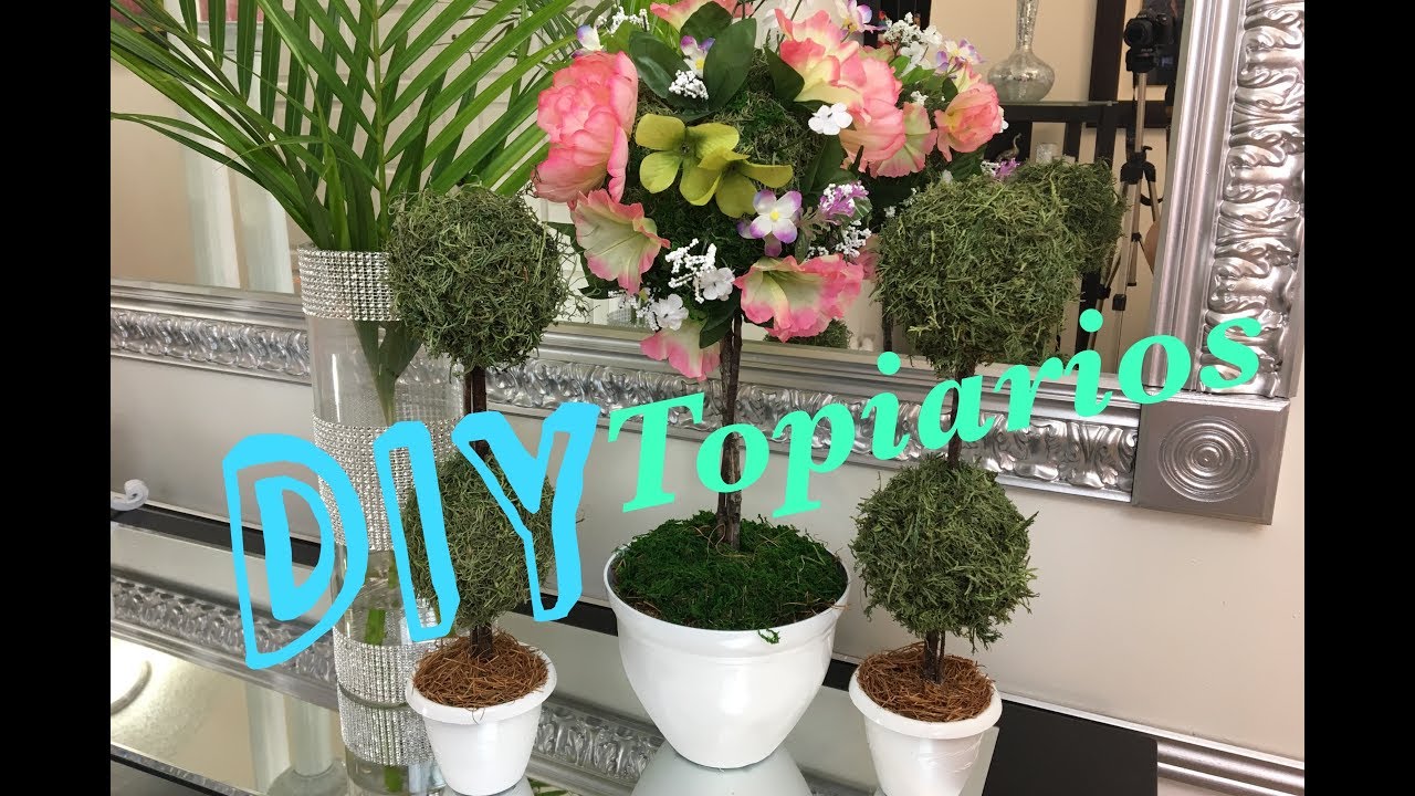 COMO HACER TOPIARIOS O ARBUSTOS ARTIFICIALES O  // DECORACION PARA VERANO