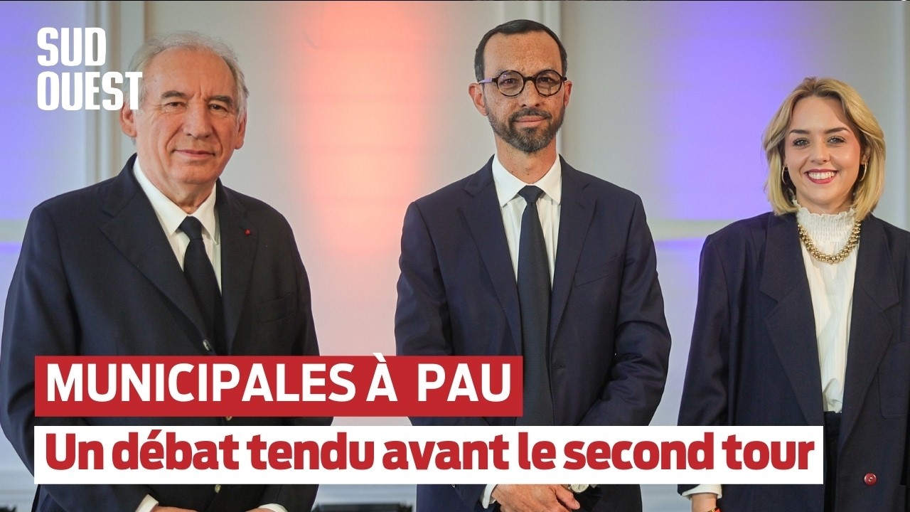 Municipales  à Pau : un ultime débat tendu entre Bayrou, Marbot et Taillefer avant le second tour