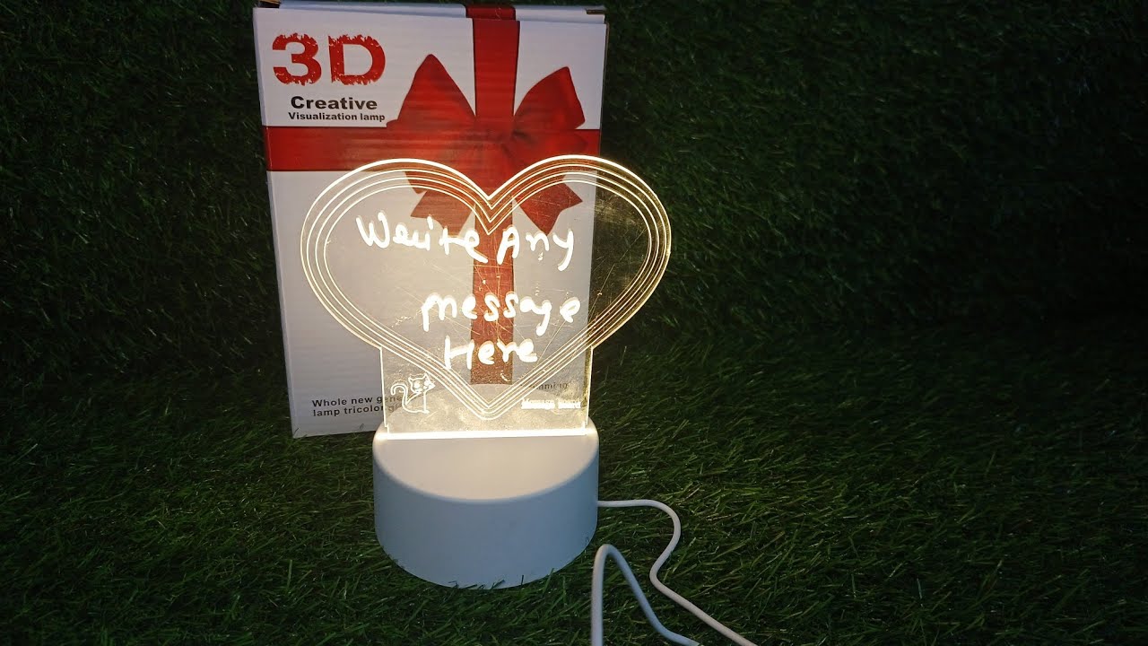 3D creative visualization lamp | 3D creative lamp | Write any message lamp | Gift | 3D lamp for gift