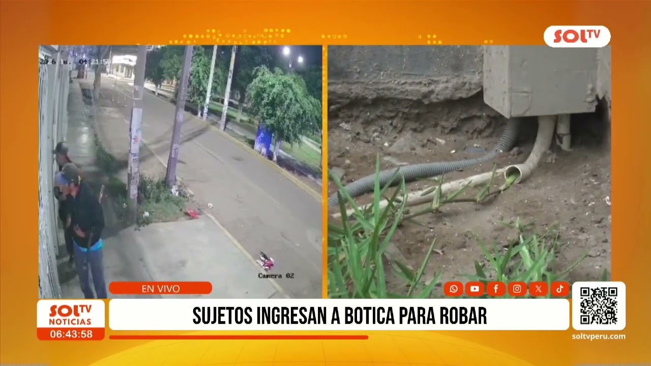 Trujillo: Robo de varilla de cobre alarma a botica cerrada
