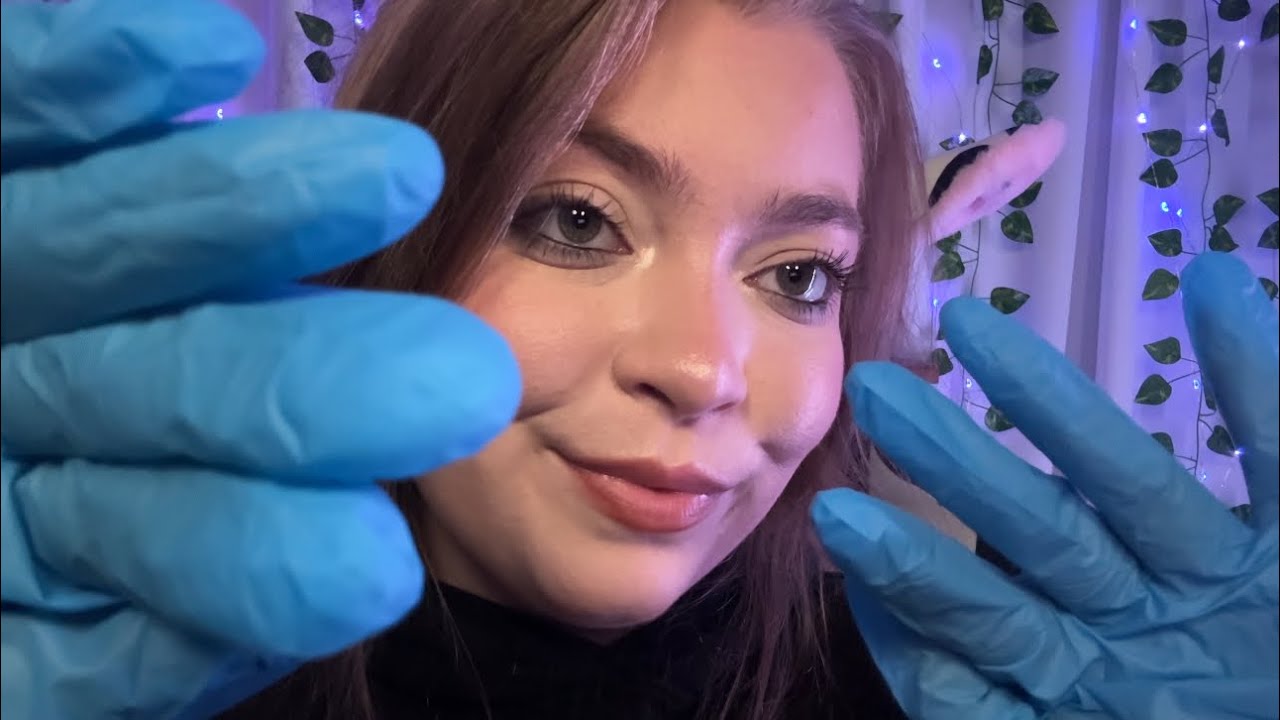 ASMR Touching Your Face With Latex Gloves For Sleep 💤🧤 