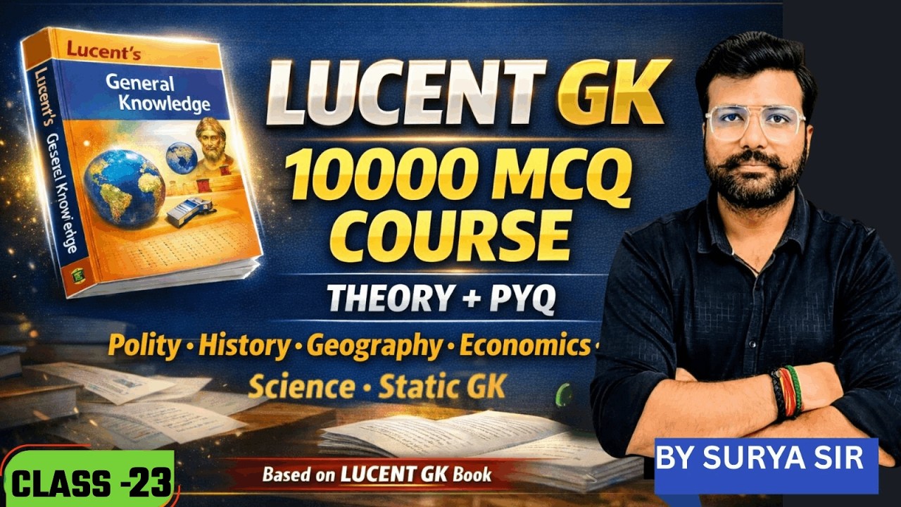 SSC GK Preparation with Lucent GK Based Theory & Previous Year Questions for CGL, CHSL, MTS Exams