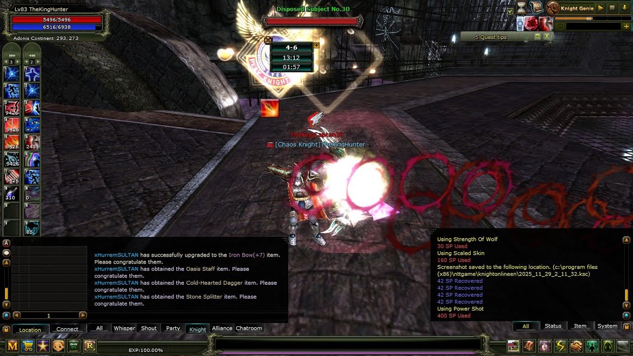 Knight Online Server Oreads TheKingHunter Draki Tower Farm Ve Exp