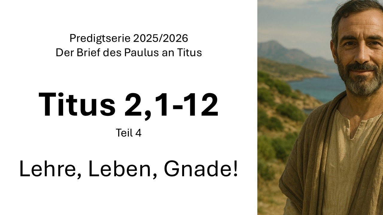 Titus 2,1-12 | Lehre, Leben, Gnade! | 19.10.2025 | Veit Claesberg