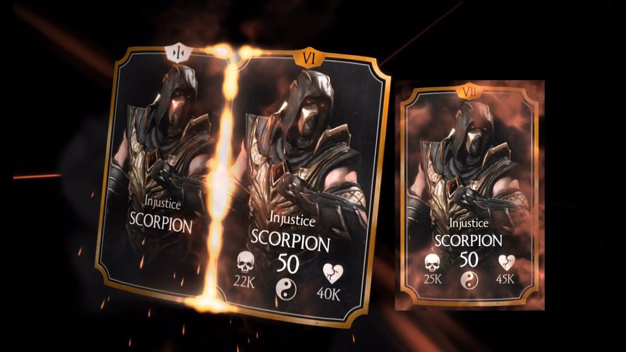 Mortal Kombat X iOS — Injustice Scorpion повышен до уровня 50 Elite VII