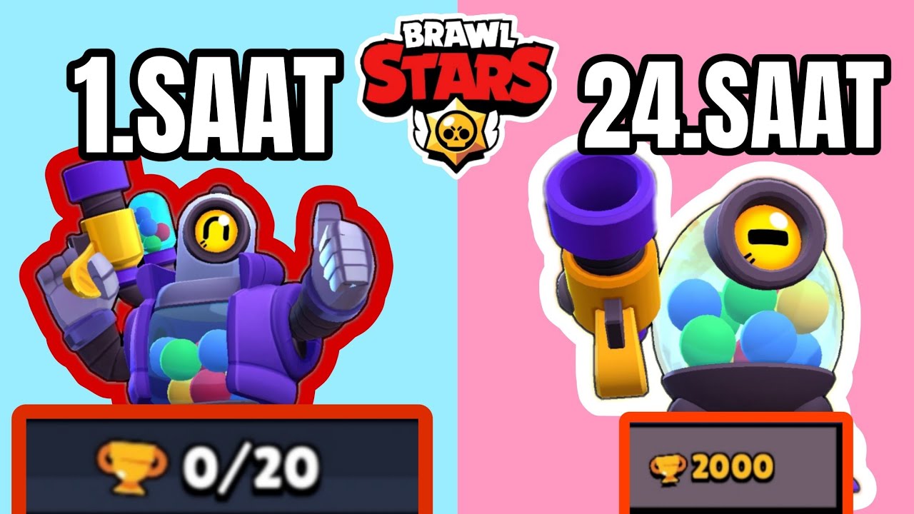 24 SAAT RİCO OYNADIM! KAÇ KUPA OLDUM? #brawlstars 
