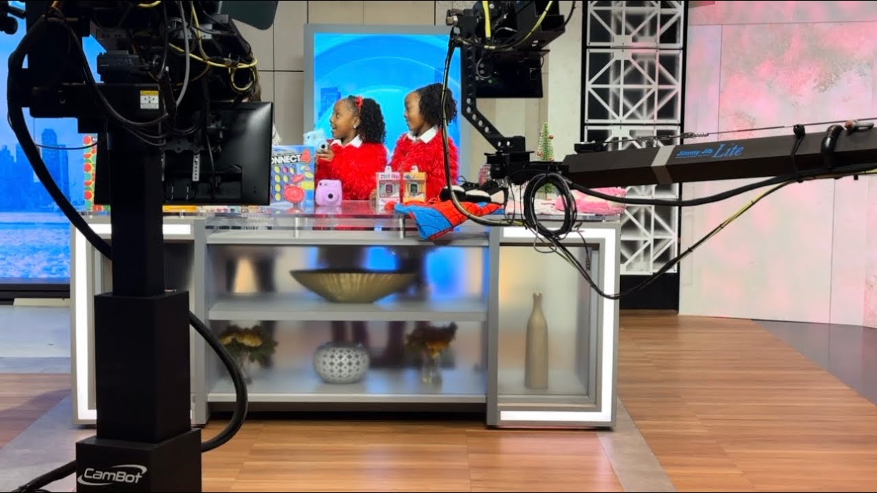 Behind the scenes of our TV segment on WGN Chicago where we highlighted gifts for kids! 
