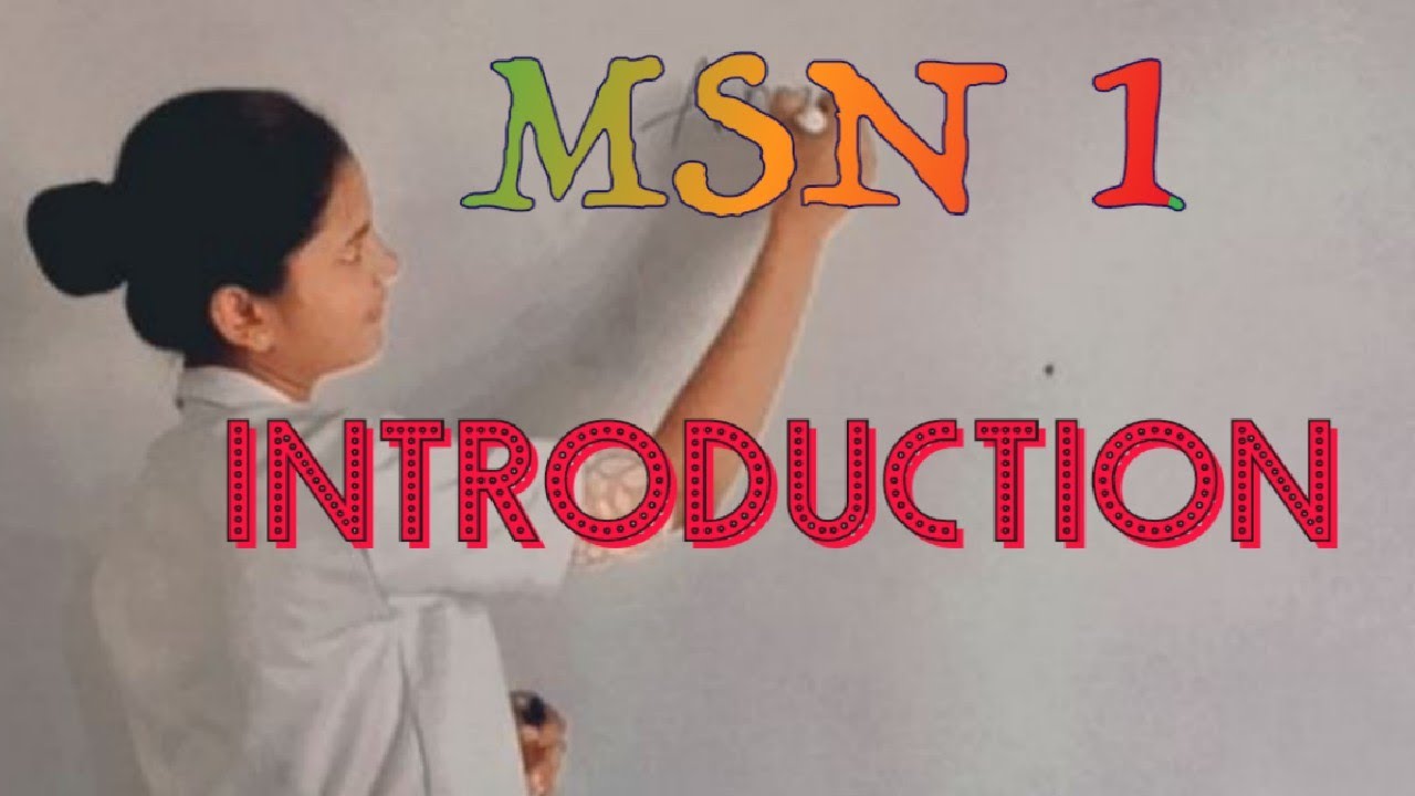 MSN 1st  | chapter 1 introduction |L - 1