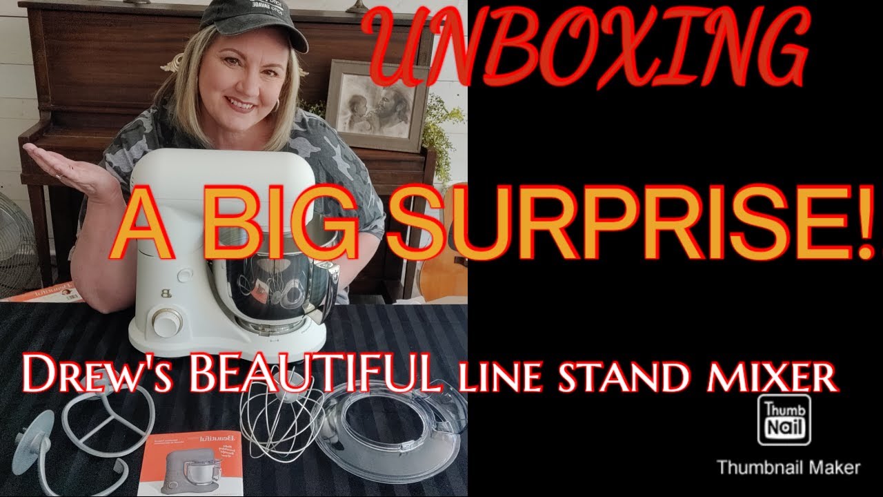 Drew Barrymore's BEAUTIFUL kitchen line STAND MIXER UNBOXONG! UNEXPECTED SURPRISE!