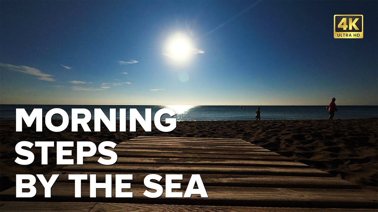 Calming Morning in Rhodes | Gentle Beach Waves Ambience 4K