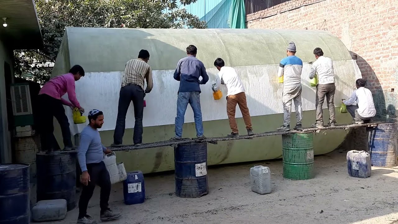 manufacturing process of hand moulded FRP tank