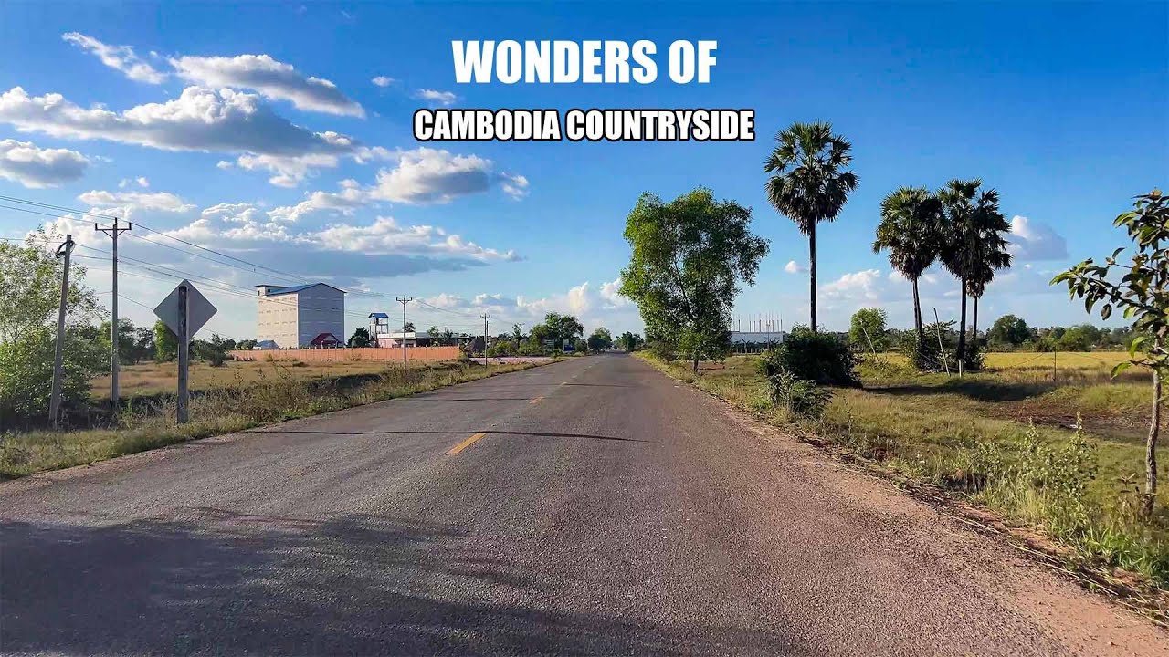 Siem Reap Cambodia Village Tour/ Beautiful Village  Road and Countryside view [Mr Lee Village Tour]