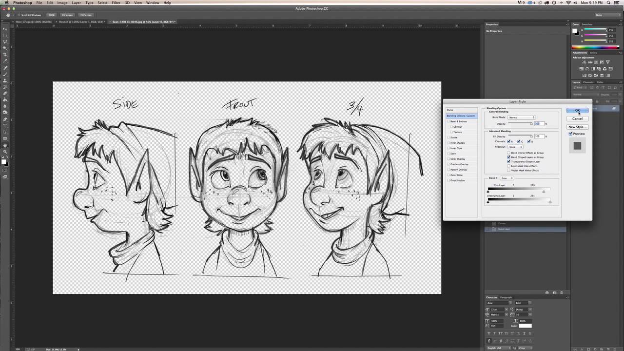 Remove / Knock Out white background in Photoshop