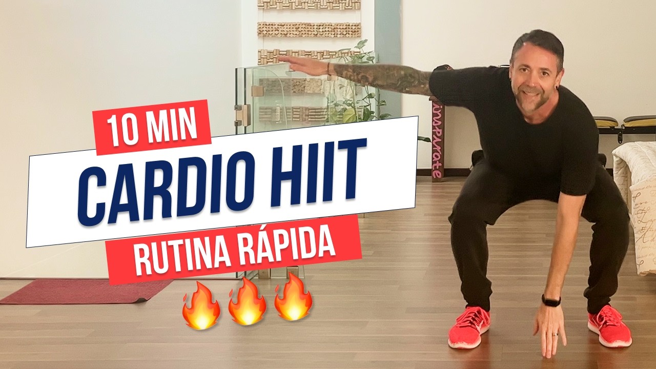 10 MIN CARDIO HIIT 🔥 Quema Grasa en Casa | Cuerpo Completo, Sin Equipo