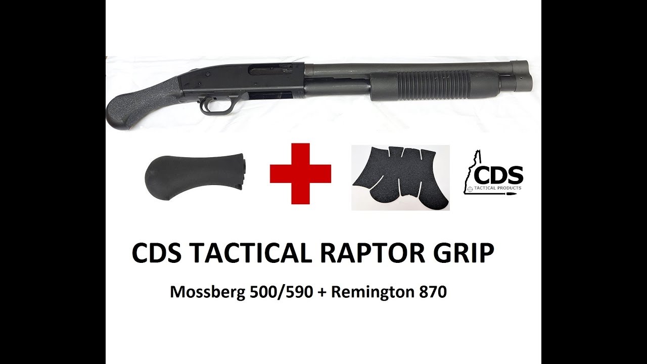 CDS Tactical Textured Grip Raptor Grip Shockwave Technologies Mossberg 500 + 590 Remington 870 Sand