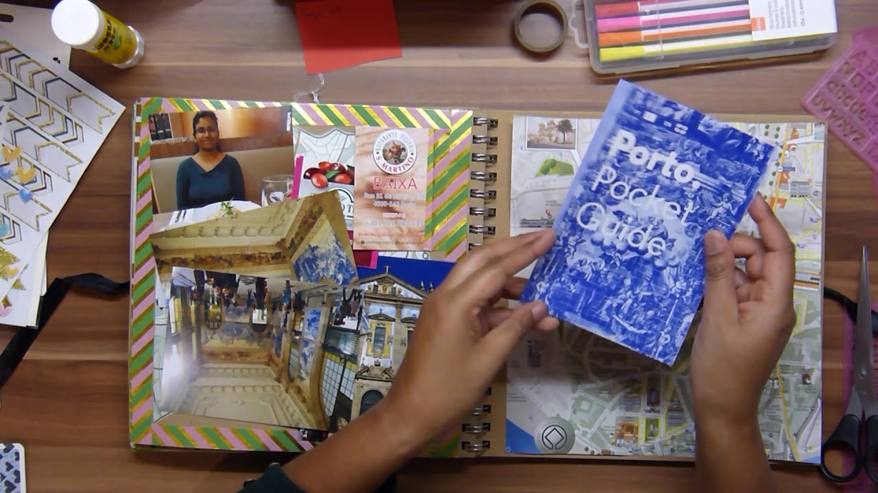 Portugal 2019 Travel Scrapbook Album - Process video of the pages and the cover -Lots of memorabilia