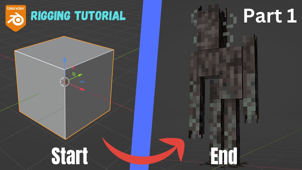 Rigging a Creaking in Blender - Part 1 (Modeling the Creaking Mob)