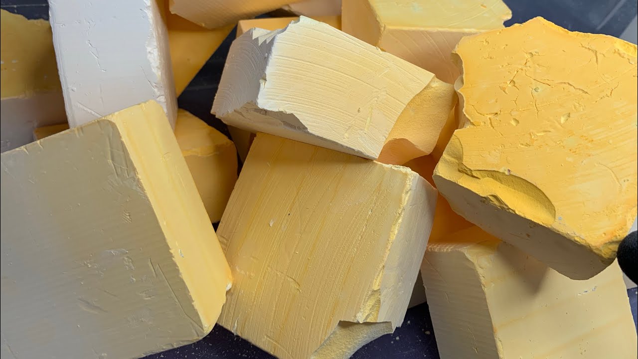 ASMR• 18 blocks of Gym chalk 💛💛💛💛