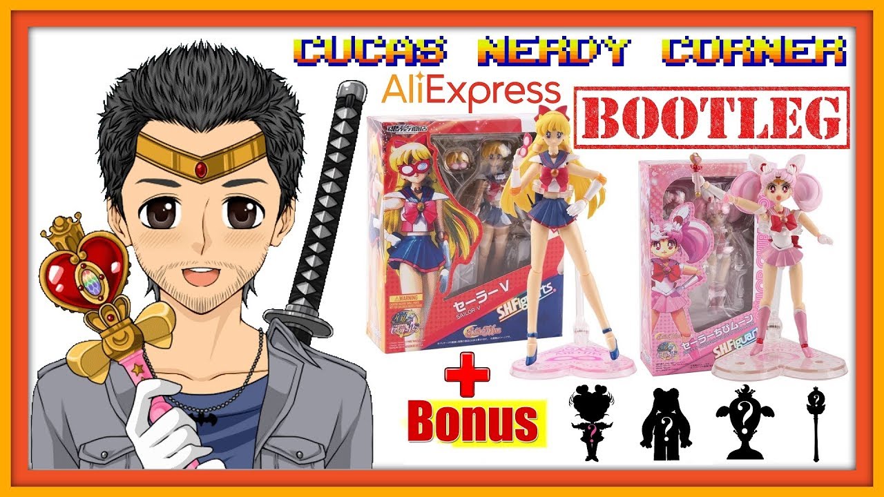 My Pretty Guardian Sailor Moon's Sailor V & Chibi Moon SH Figuarts BOOTLEG Figures Unboxing + Bonus