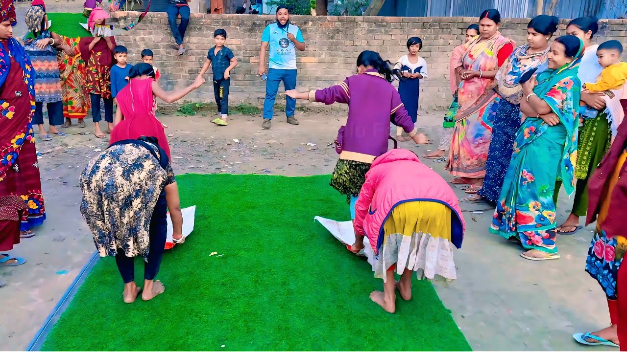 OMG Village Girls Sack Pull Challenge | Crazy Balance & Food Challenge | Zillu Food Game