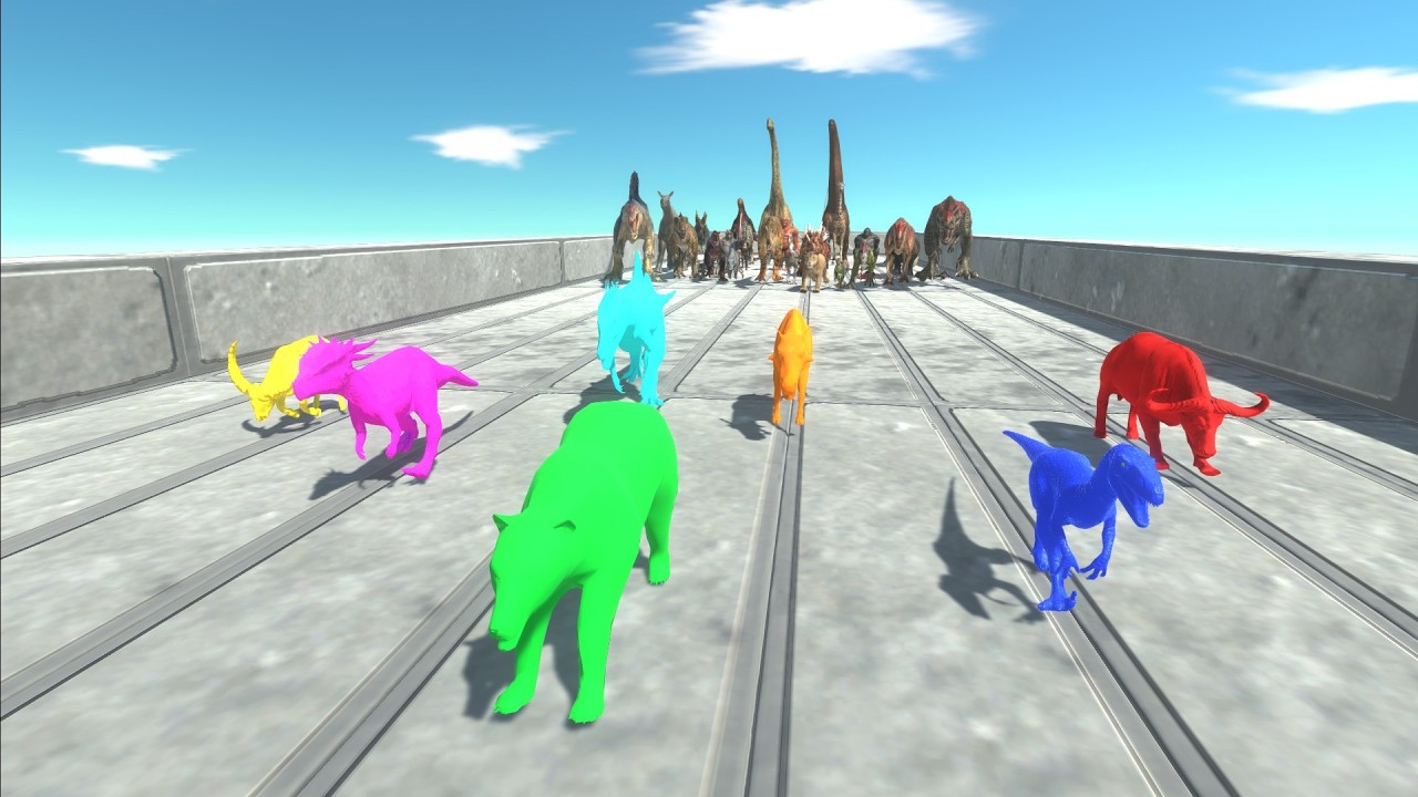 Race to eat Random Neon Animals - Animal Revolt Battle Simulator