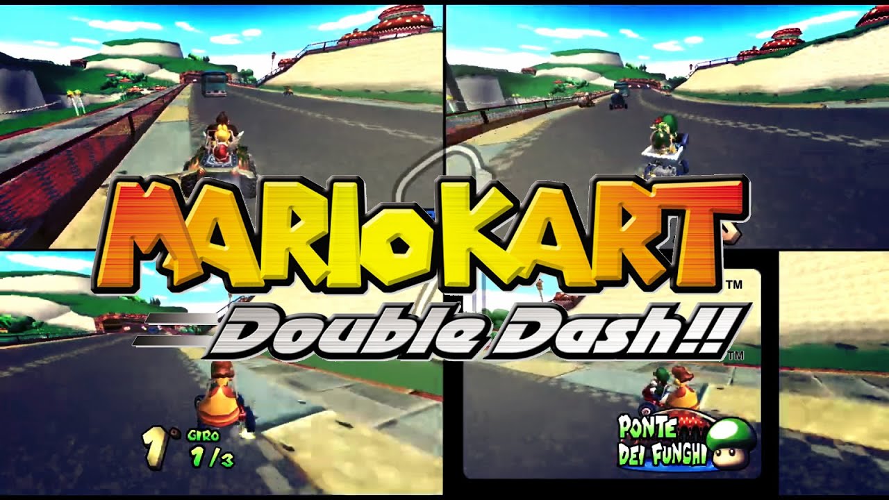 [GameCube] Mario Kart Double Dash - 3 Players Gameplay
