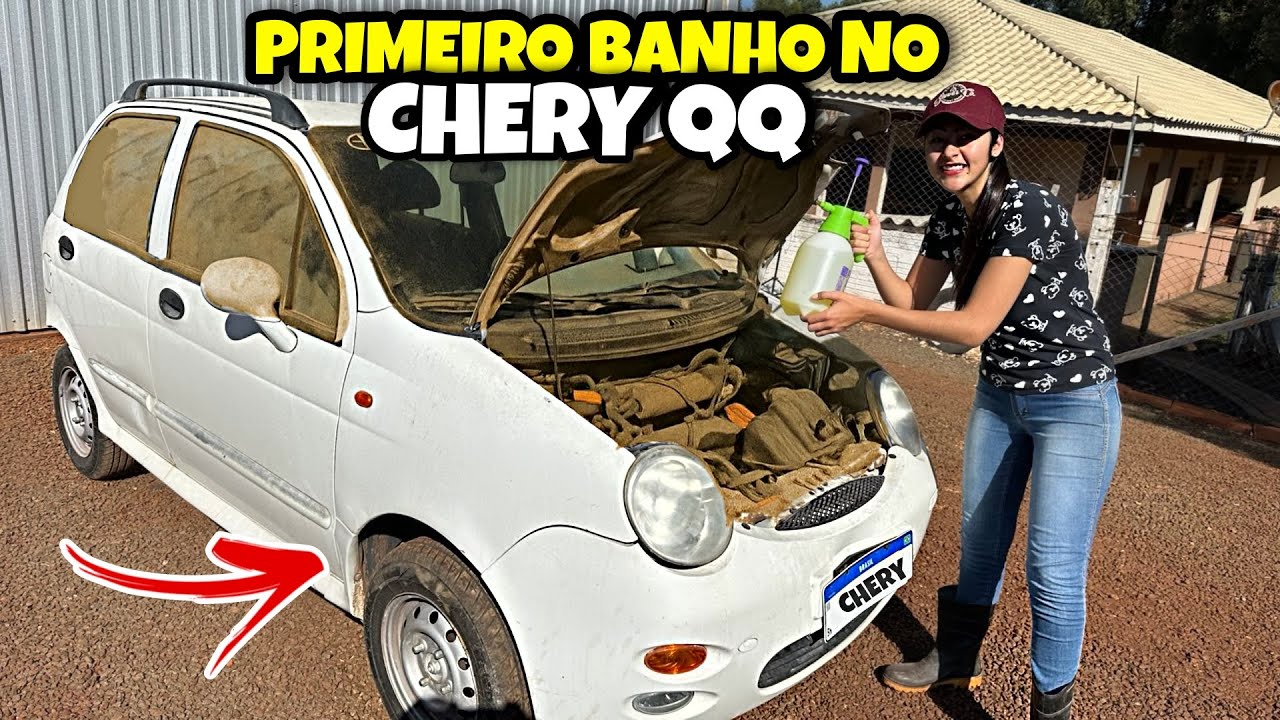 LAVANDO O CHERY QQ DO LEILÃO !!! *Estava Muito Sujo*