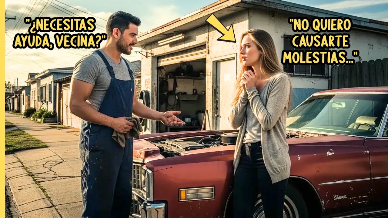 MECÁNICO SOLITARIO REPARA EL VIEJO CADILLAC DE LA VECINA, SIN IMAGINAR QUE ELLA ERA...