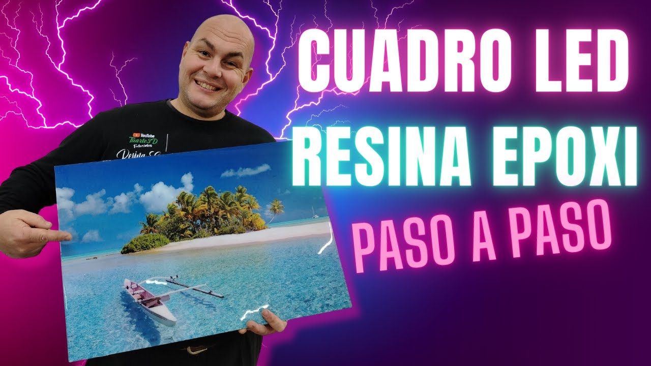 CUADRO LED CON RESINA EPOXI PASO A PASO / Trabajos con resina y tiras led