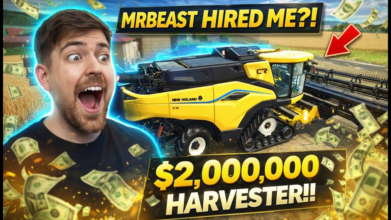 MrBeast Hired Me?! Driving a $2,000,000 Harvester in Farming Simulator 25! 😱💰