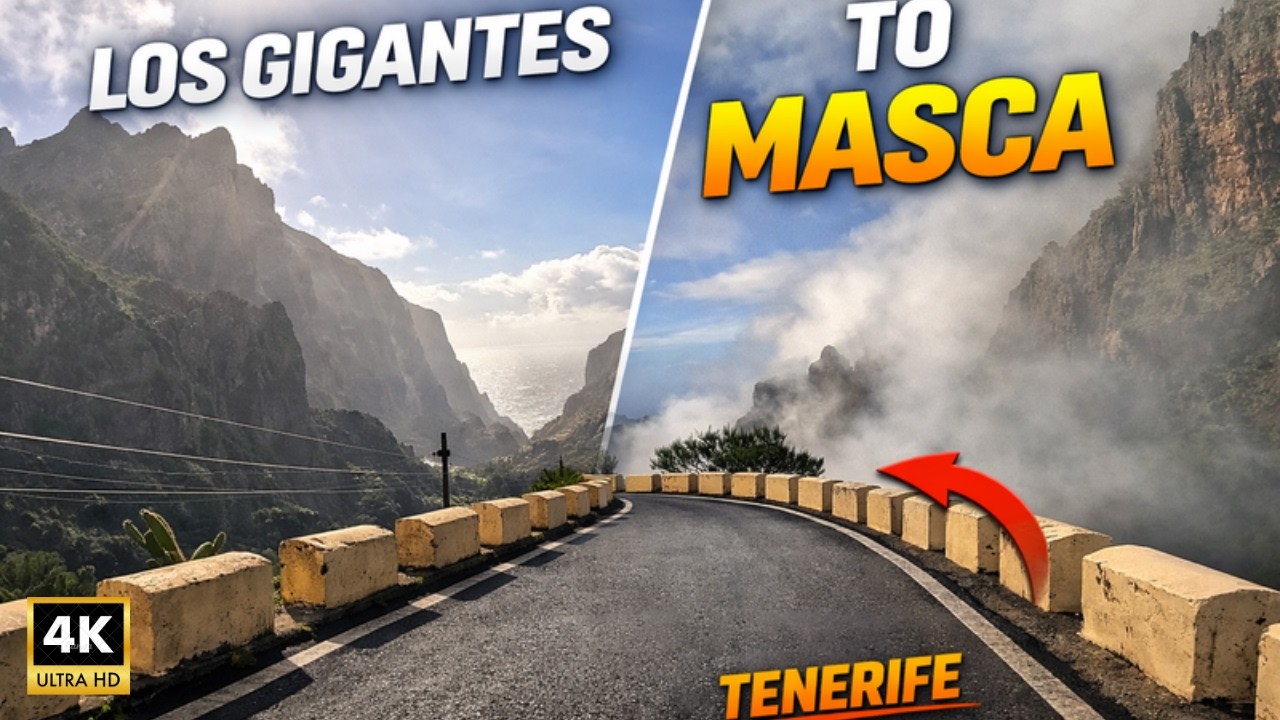 4K Scenic Drive Tenerife: Los Gigantes to Masca on Epic Mountain Roads
