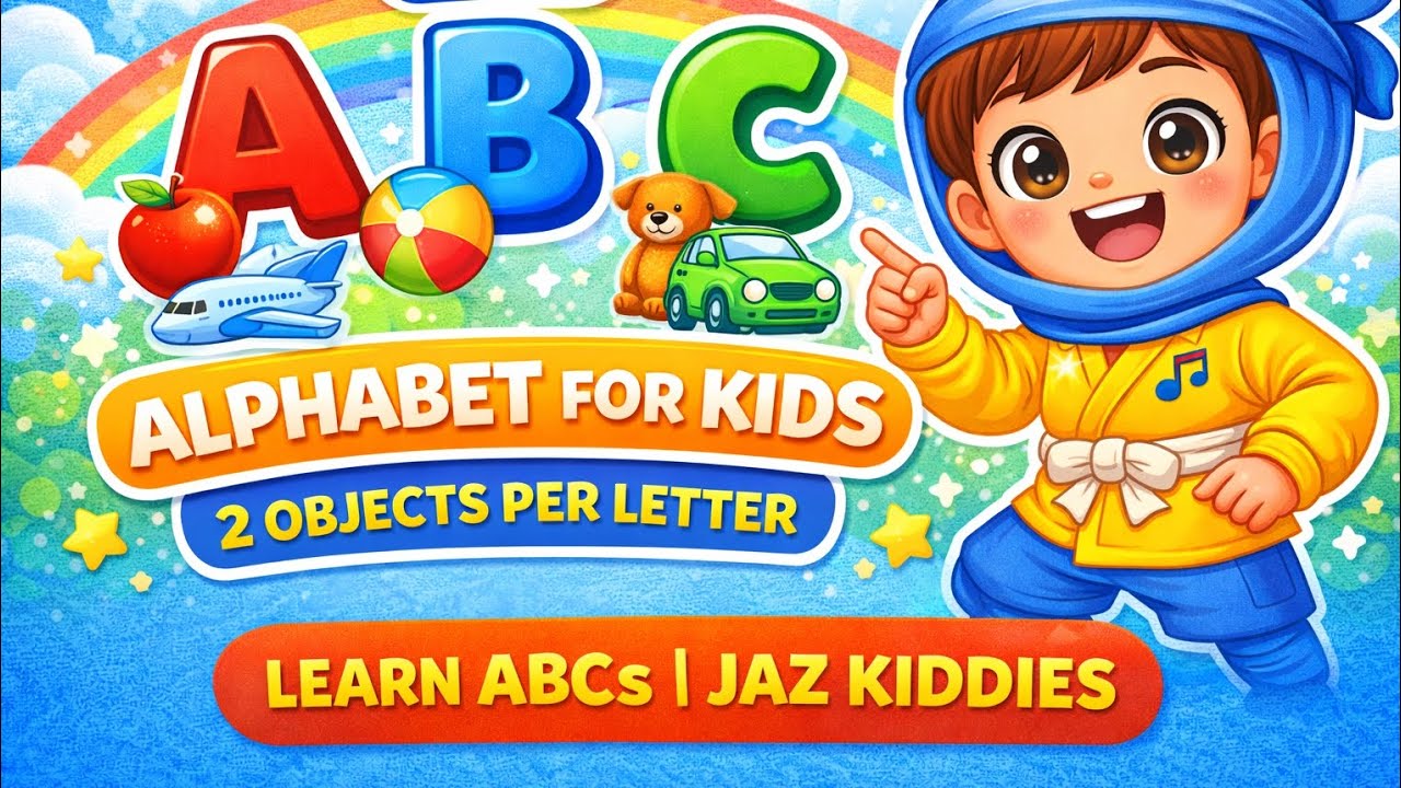 A-Z Alphabet for Kids | 2 Objects per Letter | Learn ABCs | Jaz Kiddies