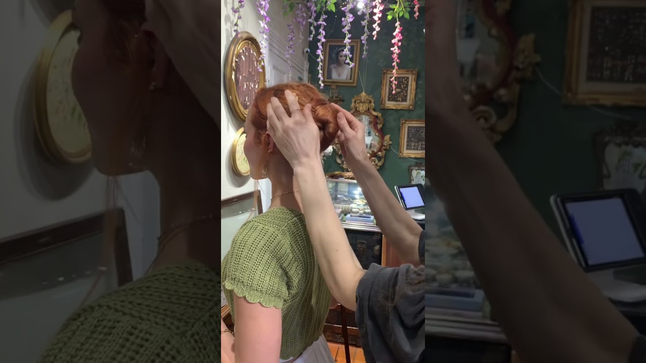 Calla lily French hair pin tutorial