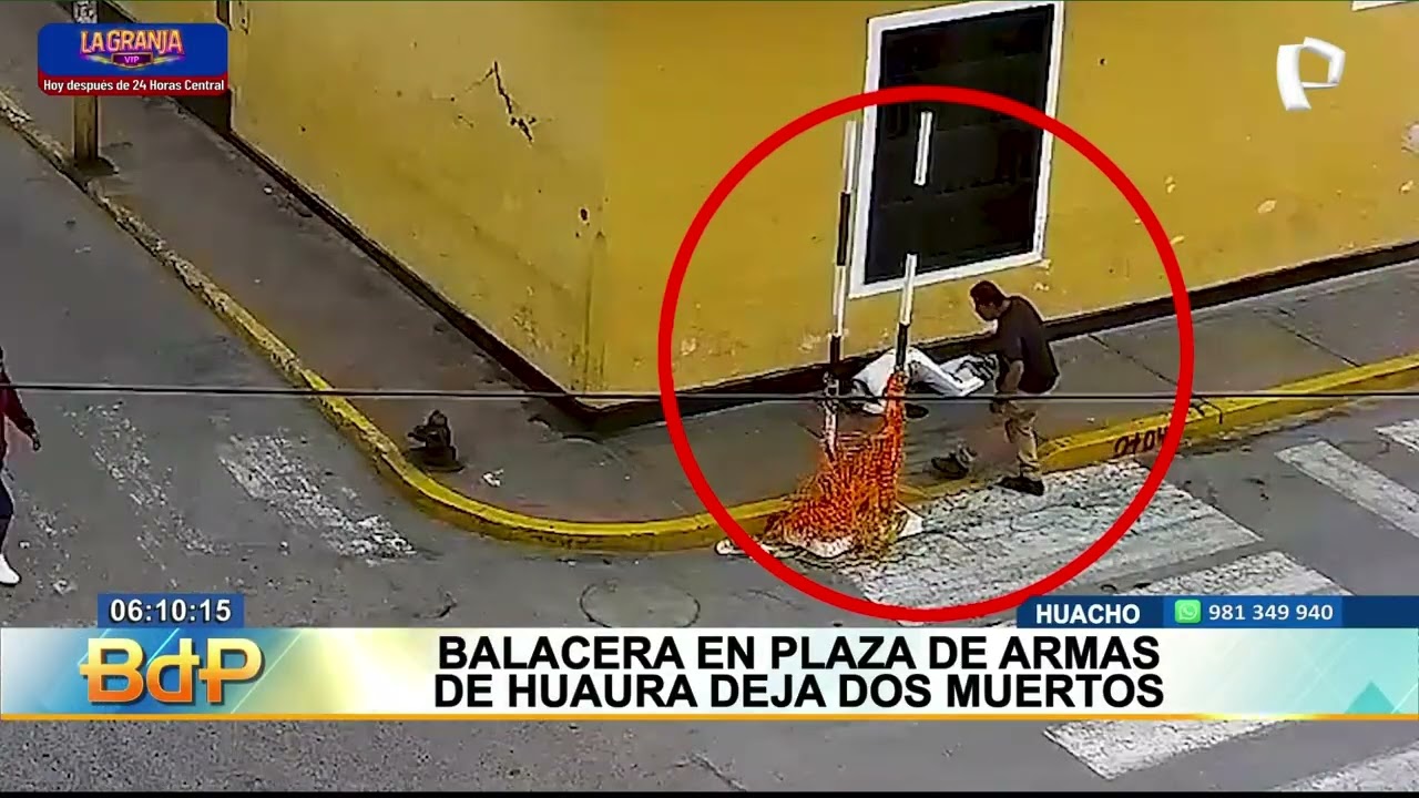 Balacera en plaza de Armas deja dos muertos