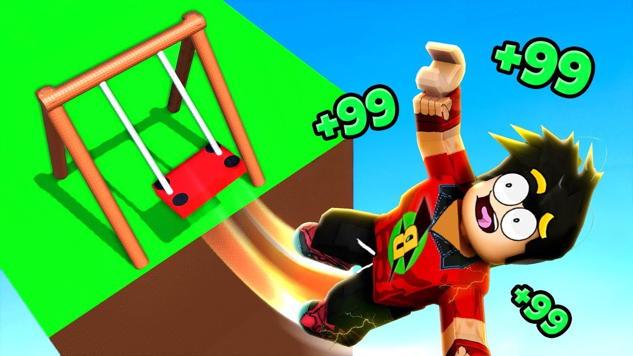 ÇOK HIZLANDIM! SALINCAKTAN UÇTUM 🤣 Roblox swinging simulator