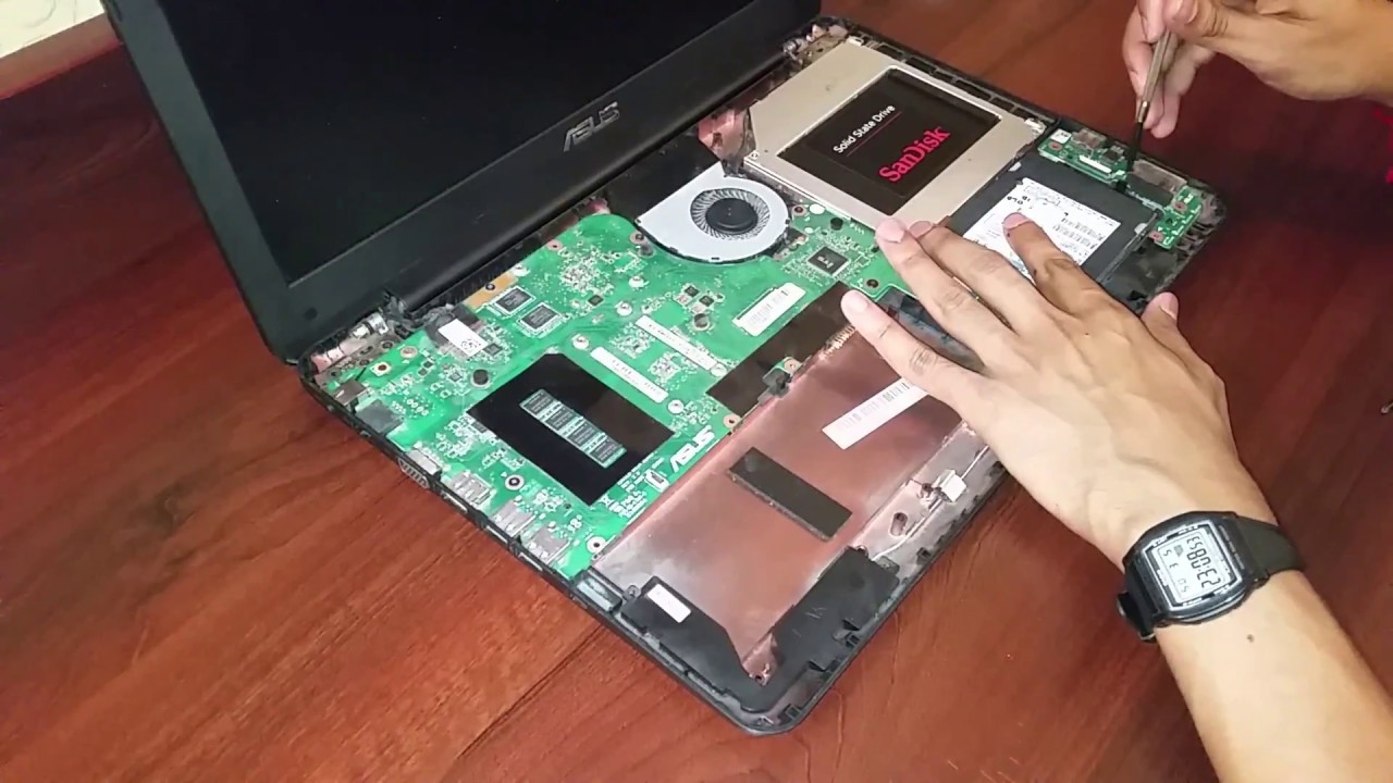 Asus X555L Disassembly CPU GPU Thermal Paste Replacement