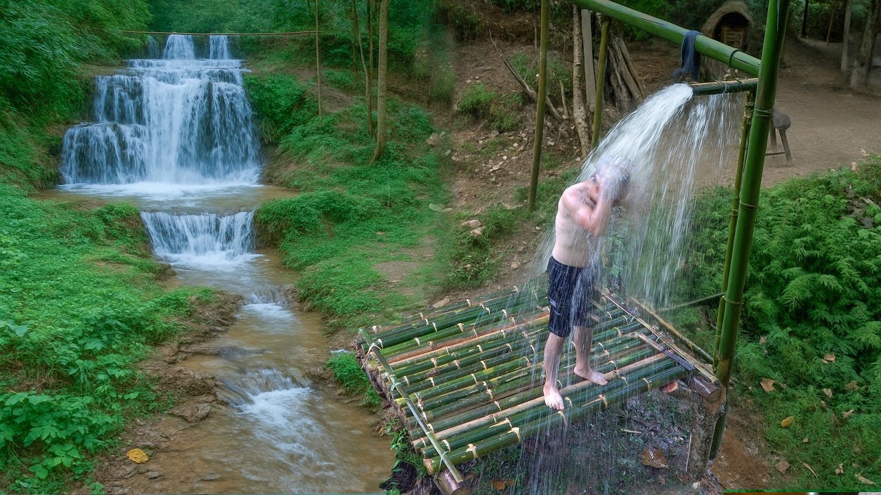 Leaving the city for the forest: CEO makes his own shower head from bamboo