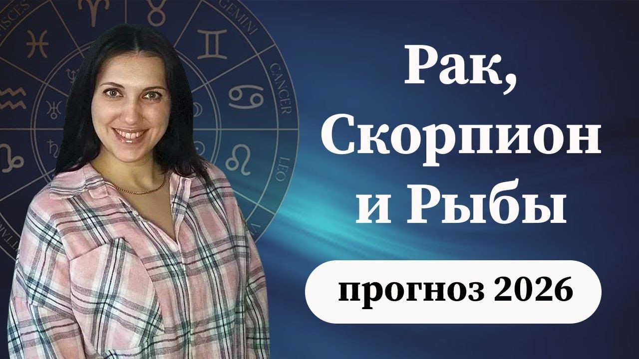 Прогноз 2026 для Раков, Скорпионов и Рыб