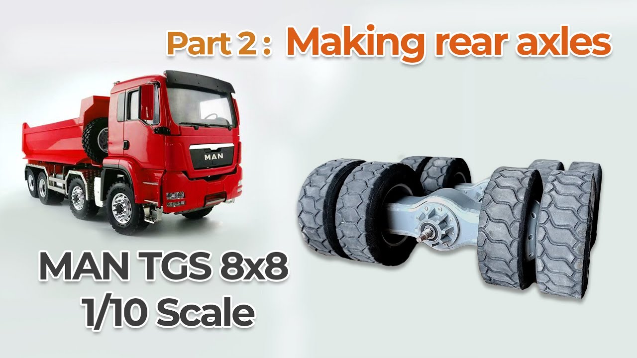 Part 02 | Making rear axle | DIY RC Truck MAN TGS 8x8 scale 1:10 from PVC pipes