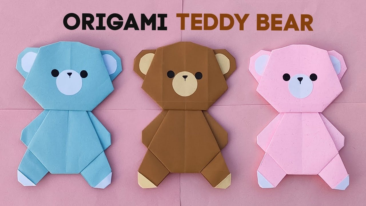 ORIGAMI PAPER TEDDY BEAR/How to Make Paper Teddy Bear/DIY Paper Teddy Bear/Teddy Bear Tutorial