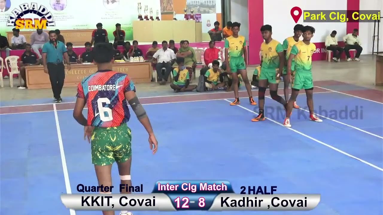 QF - Kadhir Clg,Covai  Vs KKIT ,Covai  State Level  Inter Engineering Kabaddi @Park Clg, Covai